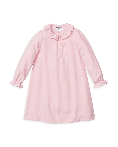 Petite Plume Girls' Pink Flannel Victoria Nightgown - Baby, Little Kid, Big Kid