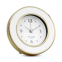 Addison Ross White Enamel Alarm Clock