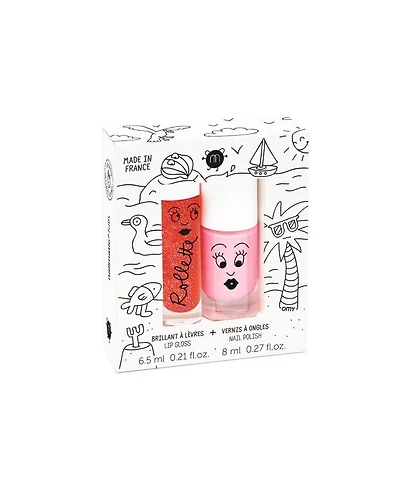 Nail Polish & Lip Gloss Duo Set Holidays - Ages 3-10