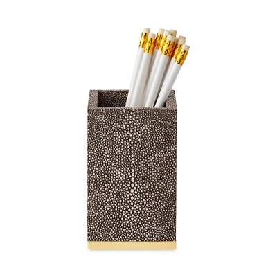 Faux Shagreen Pencil Cup