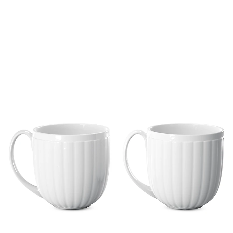 Georg Jensen Bernadotte Porcelain Mug, Set of 2