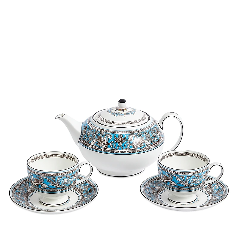 Wedgwood Florentine Turquoise 5-Piece Teaware Set
