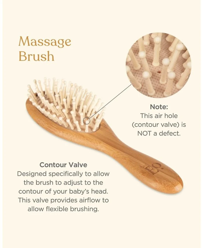 Unisex 3-Piece Bamboo Brush & Comb Set - Baby
