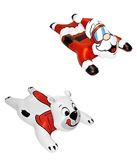 CocoNut Outdoor Character Snow Tube Polar Bear & Santa Claus Bundle - Ages 8+