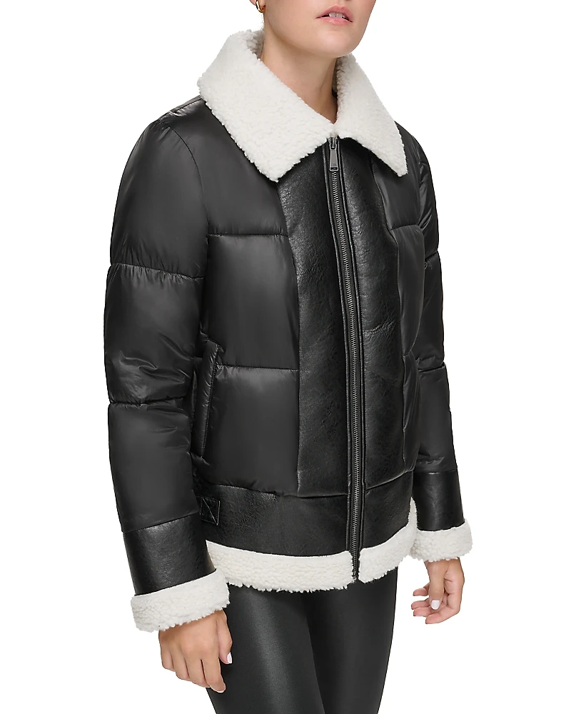 Marc New York Faux Shearling Trimmed Jacket