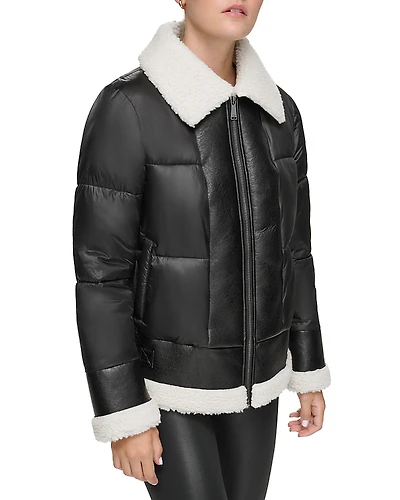 Marc New York Faux Shearling Trimmed Jacket