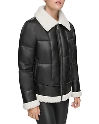 Marc New York Faux Shearling Trimmed Jacket