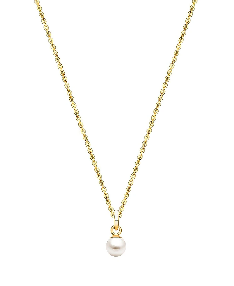 Tiny Blessings Girls' 14K Gold My Little Cultured Pearl 13-14 Necklace - Children