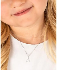 Girls' Sterling Silver Initial 13-14" Necklace - Children