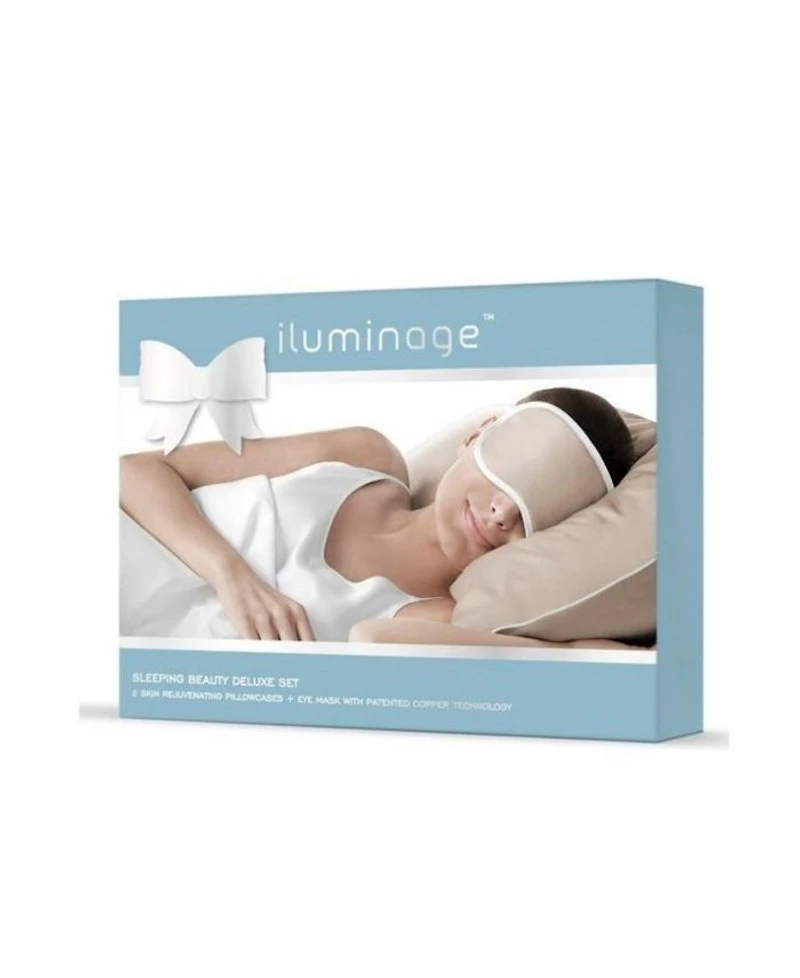 Sleeping Beauty Deluxe Set (2 Anti-Aging Copper Pillowcases + 1 Eye Mask)