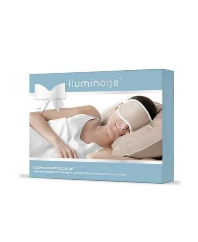 Sleeping Beauty Deluxe Set (2 Anti-Aging Copper Pillowcases + 1 Eye Mask)