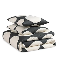 Marimekko Kivet Grey Cotton Duvet Cover Set, Full/Queen