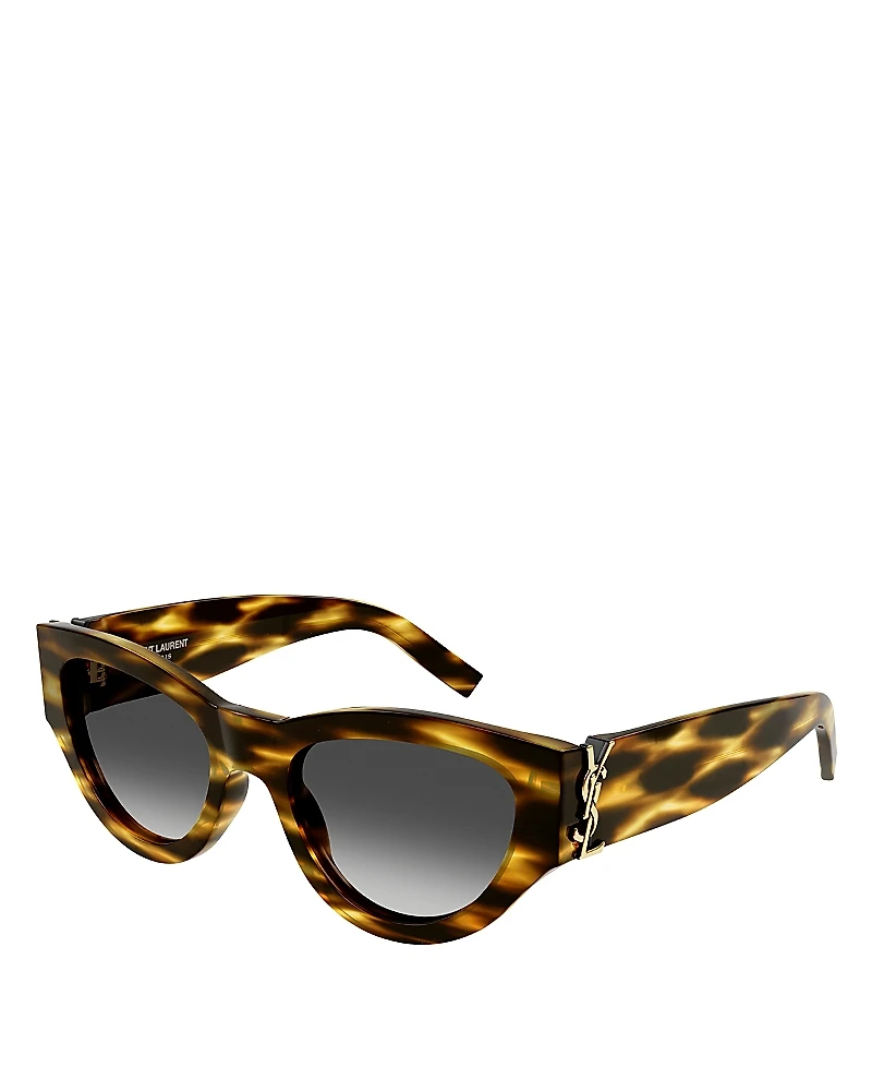 Saint Laurent Monogram Cat Eye Sunglasses, 53mm
