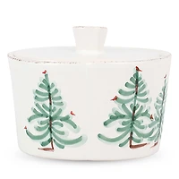 Vietri Lastra Holiday Sugar Bowl