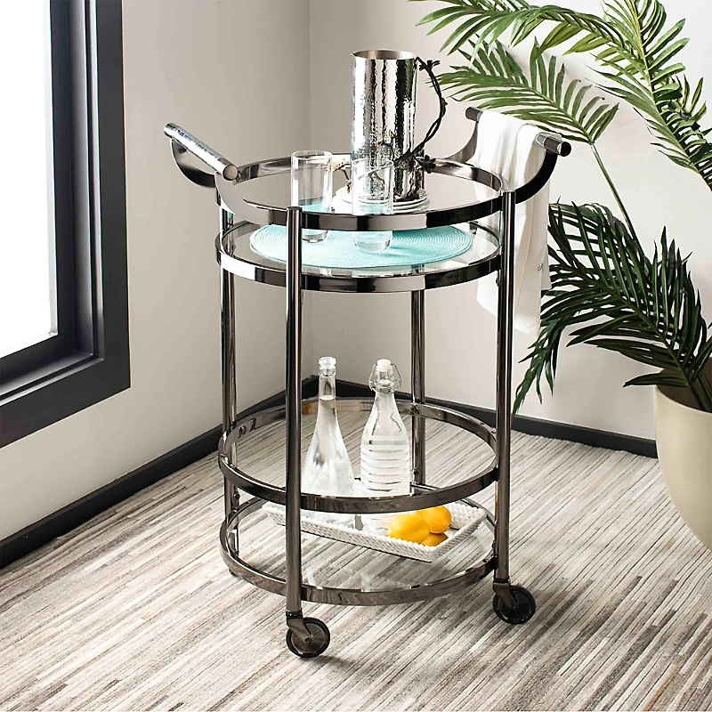 Safavieh Sienna 2 Tier Round Bar Cart