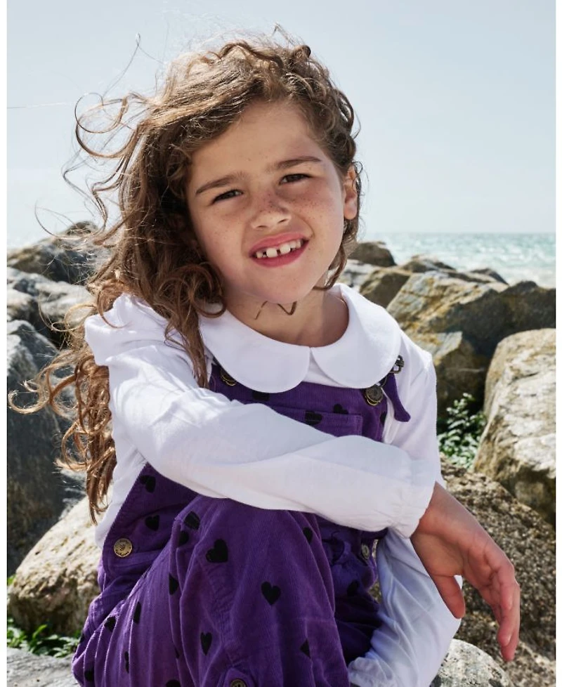 Girls White Peter Pan Collar Top - Baby, Little Kid, Big Kid