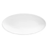 L'Objet Soie Tresse White Oval Platter