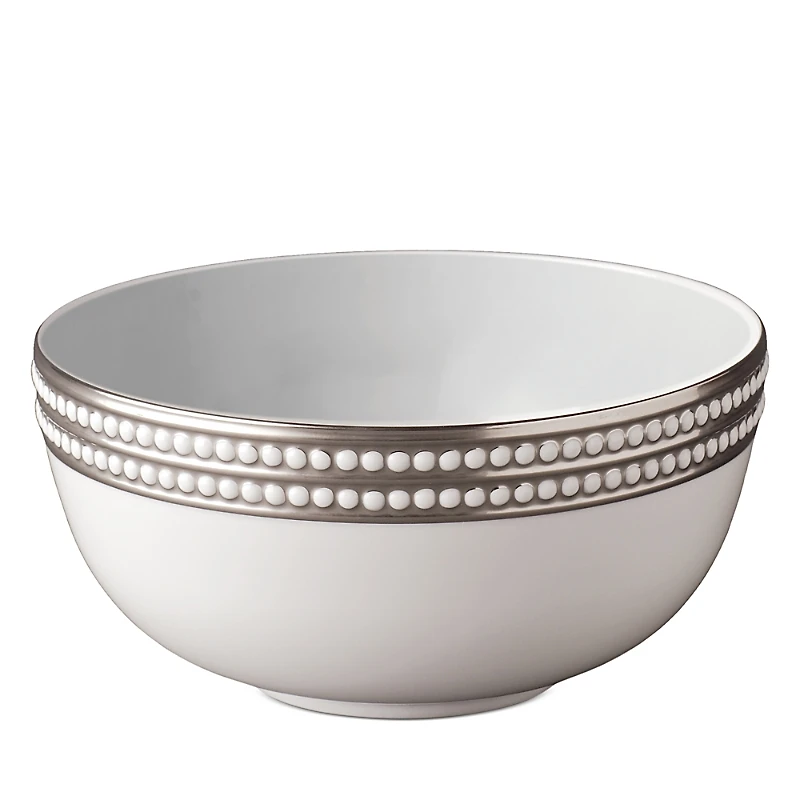 L'Objet Perlee Platinum 9 Round Serving Bowl