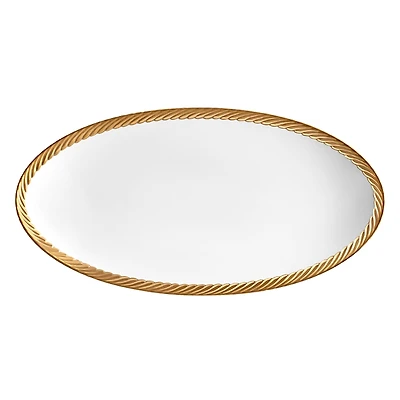 L'Objet Corde Gold Oval Platter, Small