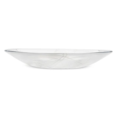 Kosta Boda Contrast Dish - White/White