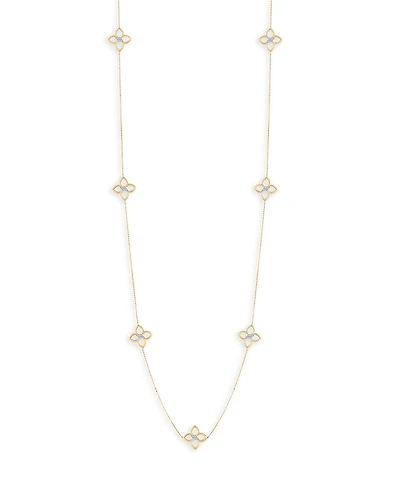 Roberto Coin 18K Yellow Gold Cialoma Diamond Openwork Flower Statement Necklace, 33