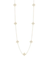 Roberto Coin 18K Yellow Gold Cialoma Diamond Openwork Flower Statement Necklace, 33
