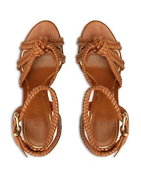 Women's Kathleen Almond Toe Woven High Heel Sandals