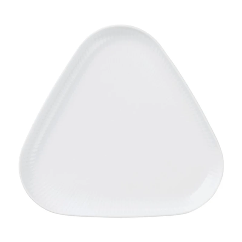 White Fluted 4 Piece Serving Set