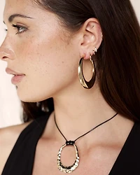 Essential Hoop Earrings in 18K Gold Plated or Rhodium Plated