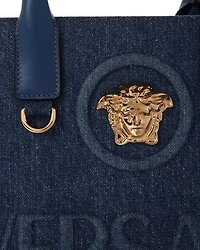 La Medusa Small Denim Tote