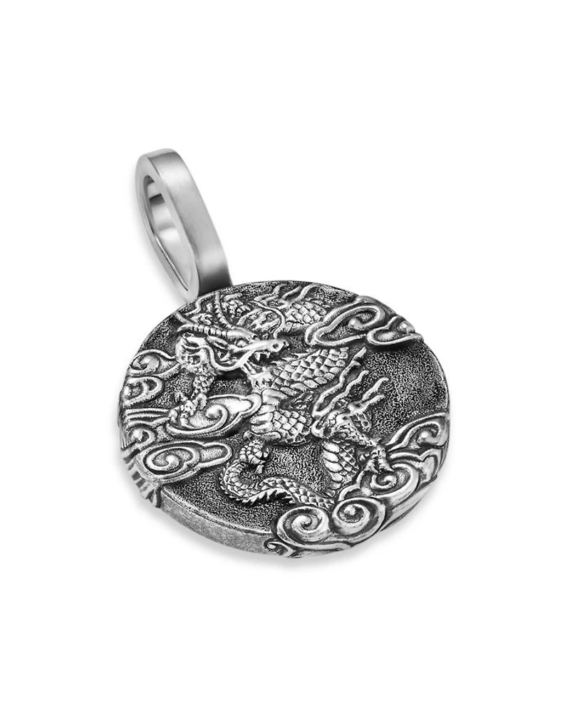 Men's Dragon Amulet in Sterling Silver