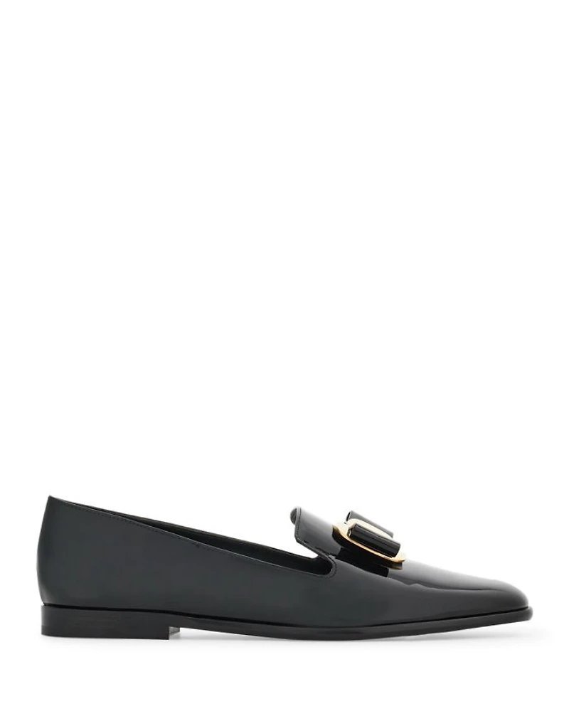 Women's Bow Patent Leather Loafers