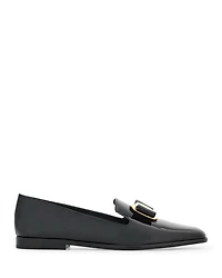 Women's Bow Patent Leather Loafers