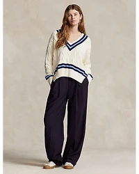 Cotton Boxy Cable Knit Sweater
