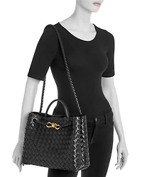 Medium Andiamo Intrecciato Leather Shoulder Bag