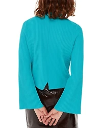 Fluted Sleeve Sweater