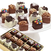 Chocolate Covered Company Premium Belgian Chocolate Covered Brownie Bites, 15 Piece