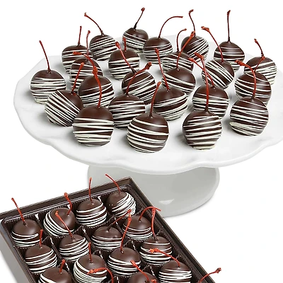 Chocolate Covered Company Premium Belgian Chocolate Covered Classic Cherries, 24 Piece