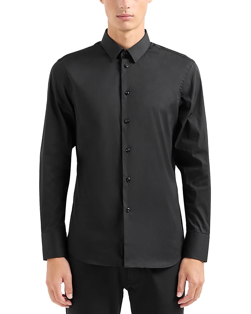 Emporio Armani Essential Slim Fit Long Sleeve Stretch Shirt