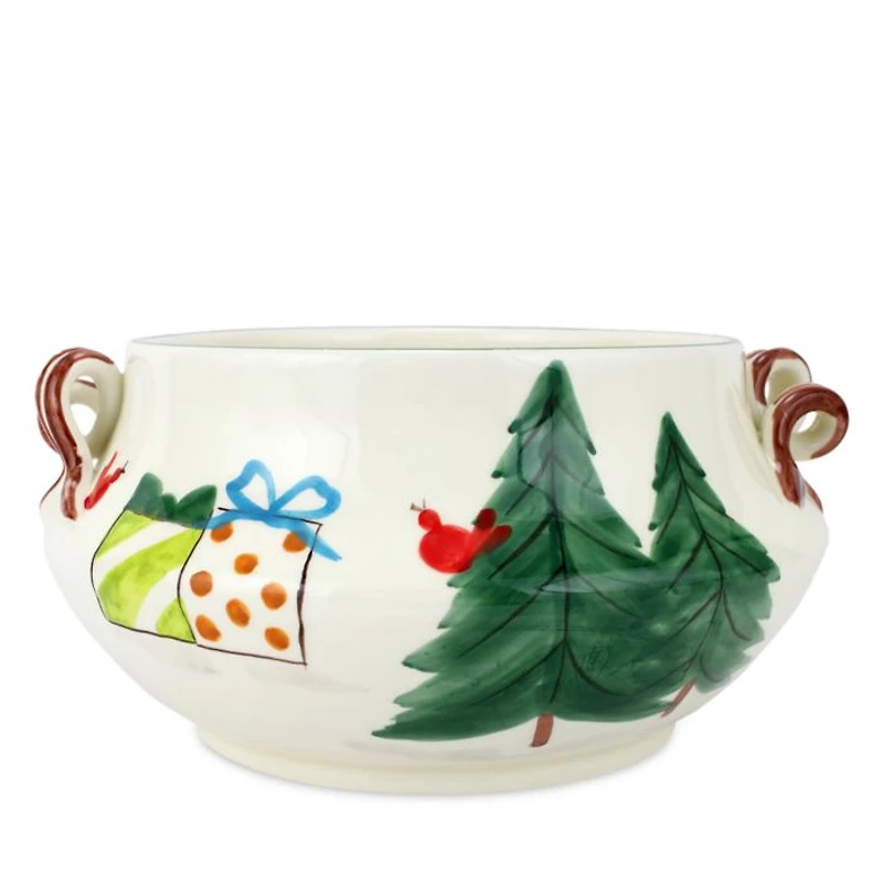 Old St. Nick Cachepot with Gifts