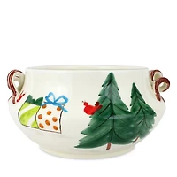 Old St. Nick Cachepot with Gifts