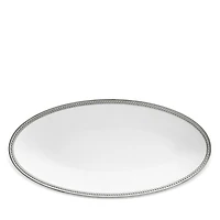L'Objet Soie Tresse Platinum Oval Platter