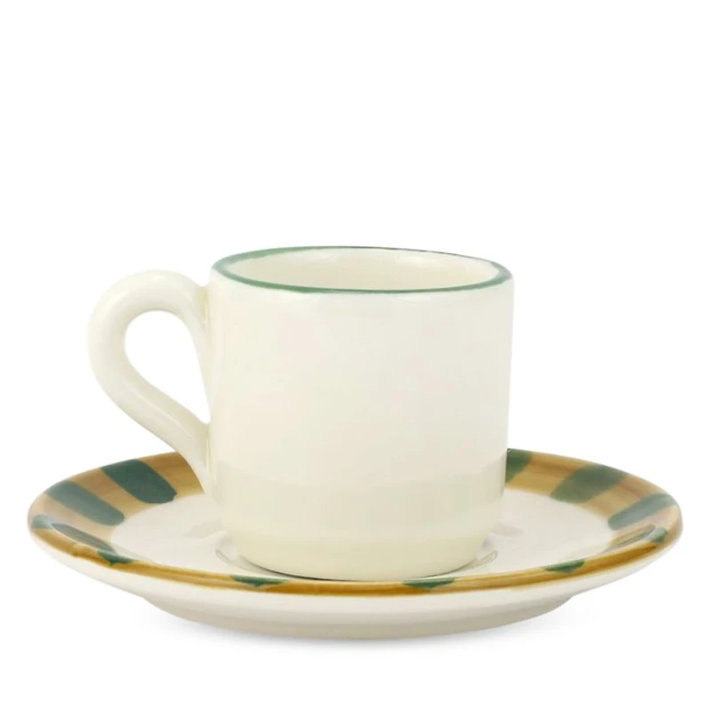 Old St. Nick Assorted Espresso Cups & Saucers, Set of 4
