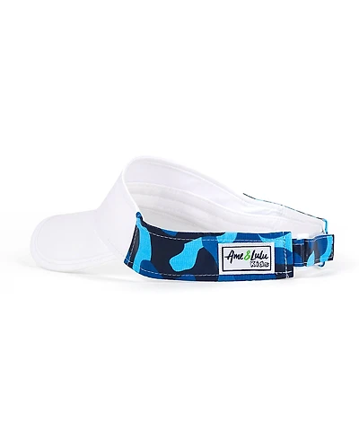 Ame & Lulu Boys' Navy Camo Big Love Visor - Little Kid, Big Kid