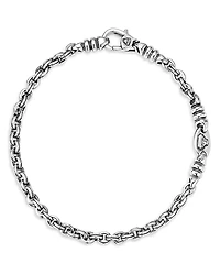 Lagos Men's Sterling Silver Anthem Double Link Caviar Chain Bracelet - Exclusive