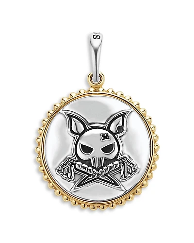 Lagos Men's 18K Yellow Gold & Sterling Silver Anthem Krunch Emblem Disc Pendant - Exclusive