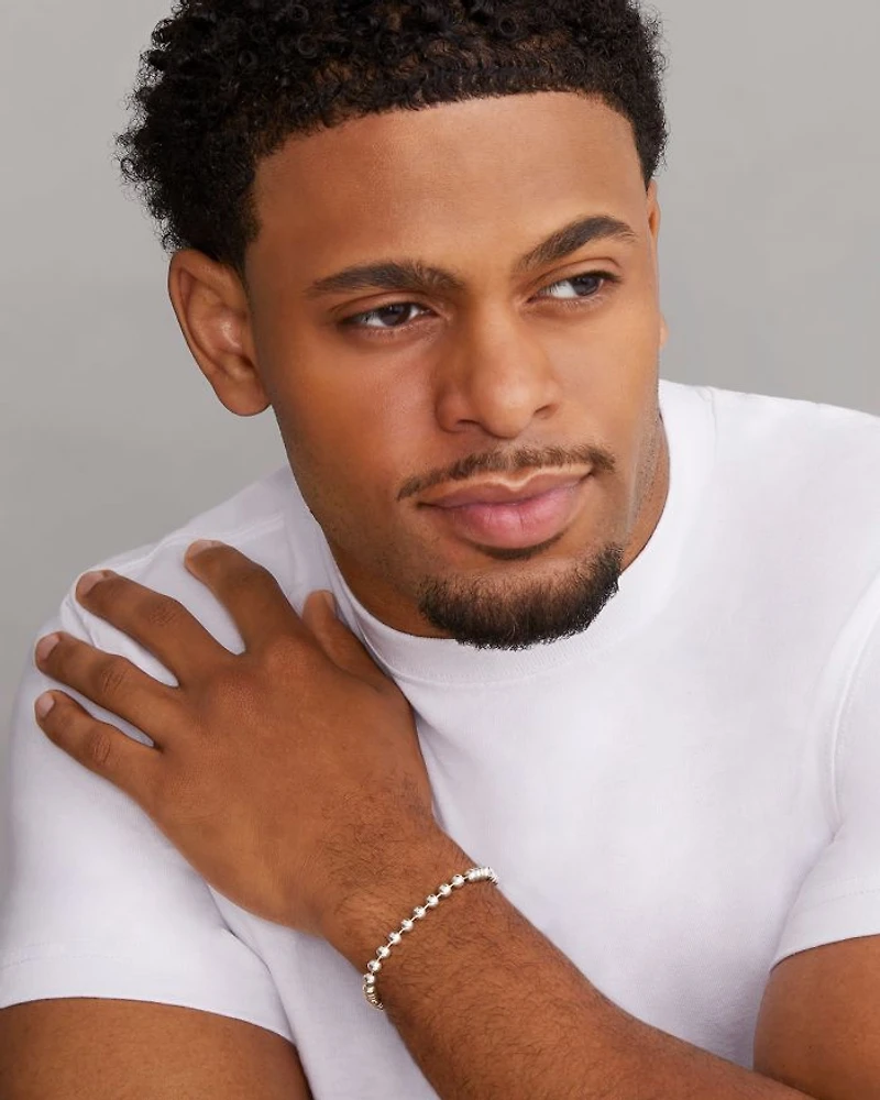 Men's Sterling Silver Anthem Ball Chain Bracelet - Exclusive