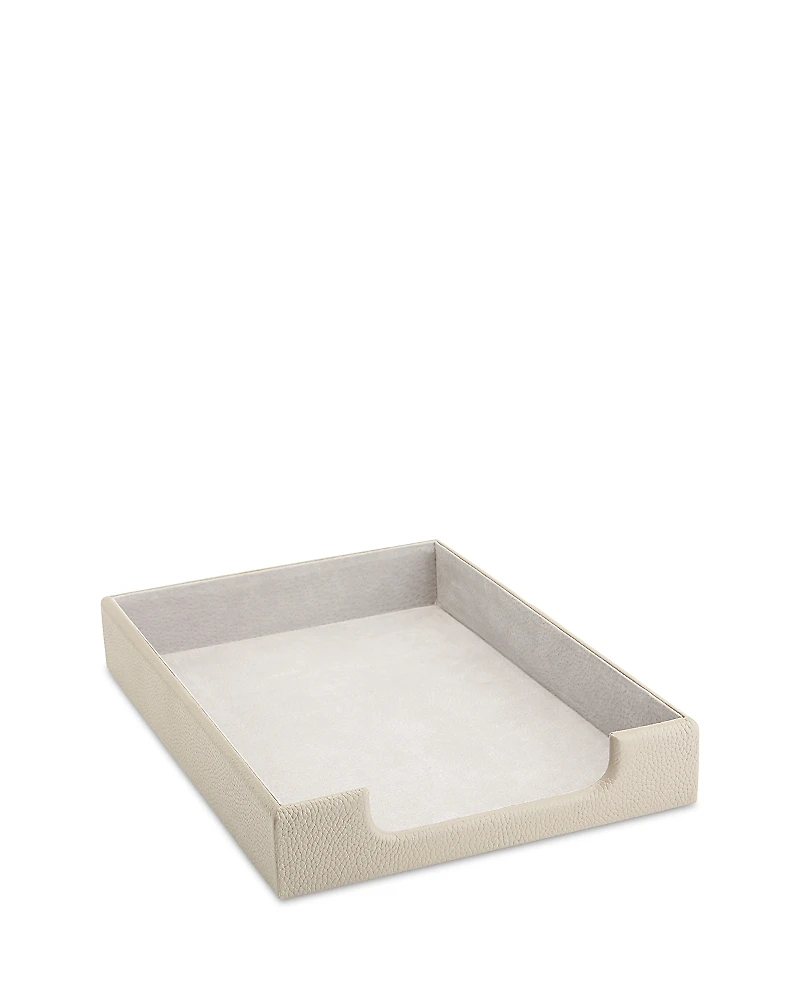 Royce New York Leather Desktop Letter Tray Organizer