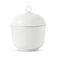 Lyngby Porcelain Rhombe Sugar Bowl, White