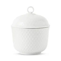 Rosendahl Lyngby Porcelain Rhombe Sugar Bowl, White